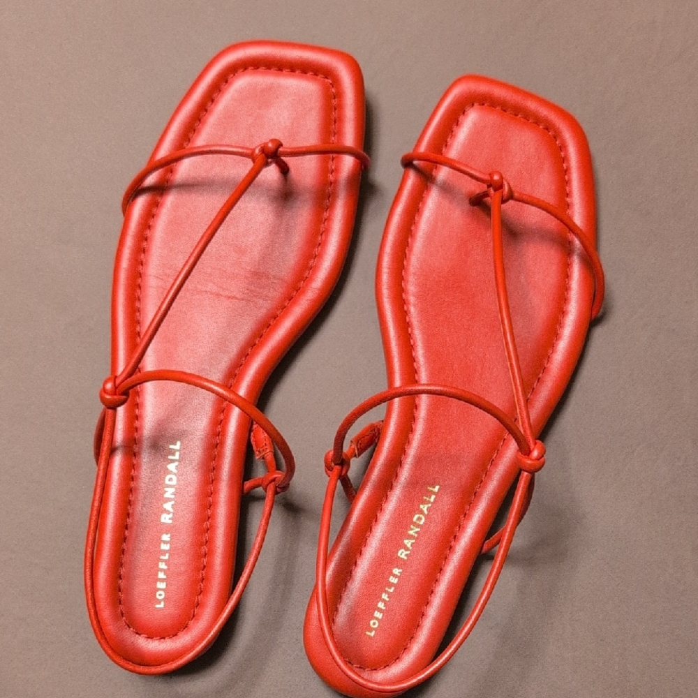 Loeffler Randall Red Strappy Sandals - Picture 2 of 5